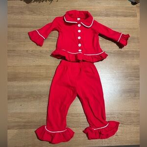 Red Ruffled Pajama Set (3-6 months)